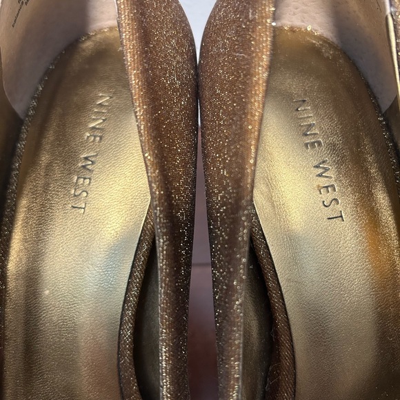 Nine West Gold Glitter Peeptoes - Picture 8 of 8